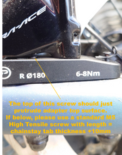 Load image into Gallery viewer, 180mm Rear Disc Rotor Adapter for flat mount road/gravel frames
