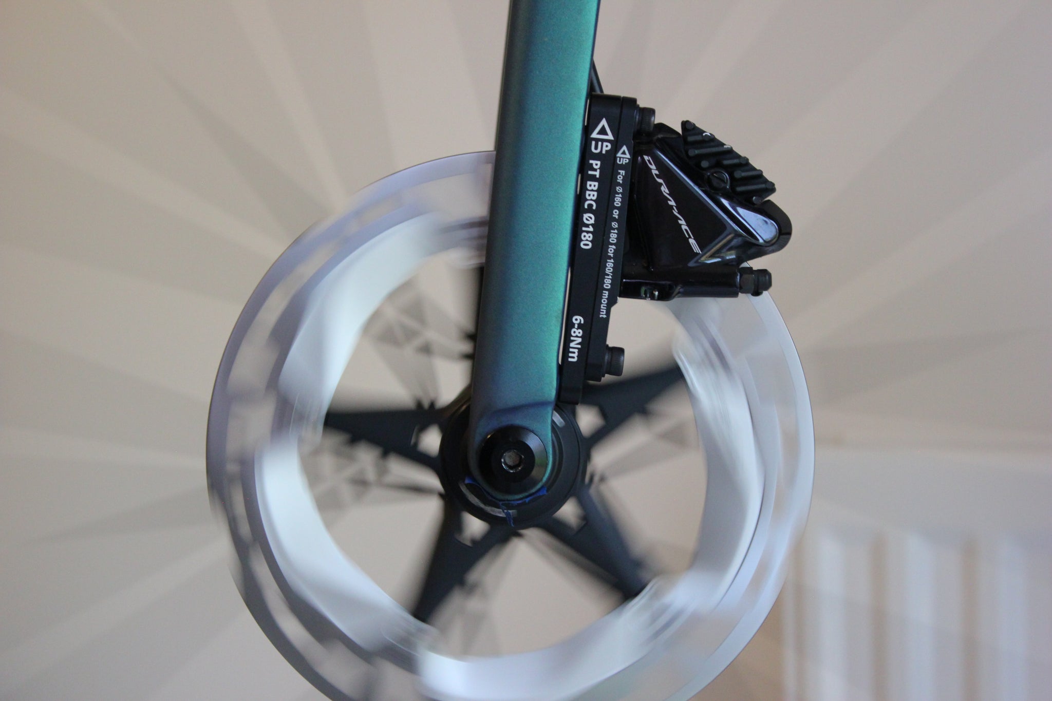 180mm Disc Rotor Adapter for flat mount road/gravel forks – PEAKTORQUE