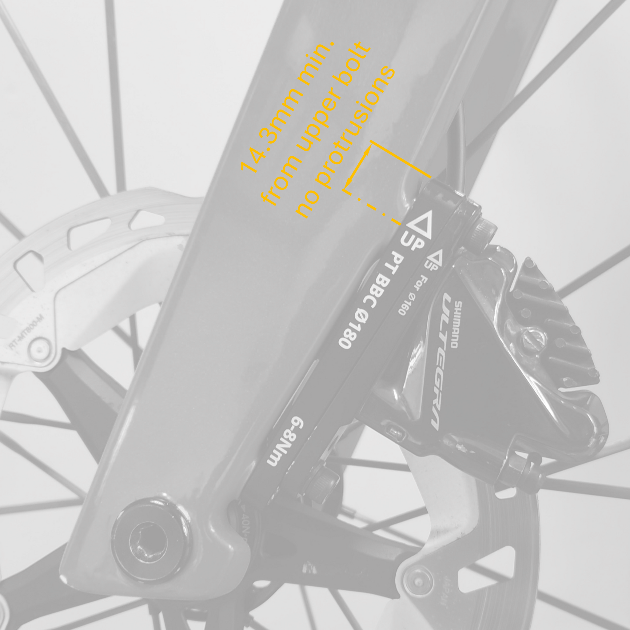 180mm Disc Rotor Adapter for flat mount road gravel forks